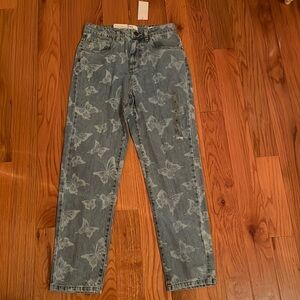 Cotton On Butterfly High Rise Mom Jean